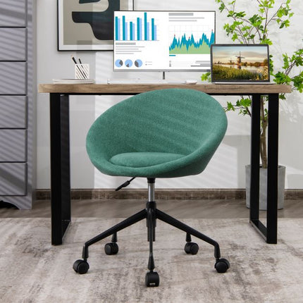 Armless Office Chair, Swivel, Adjustable Height, Linen