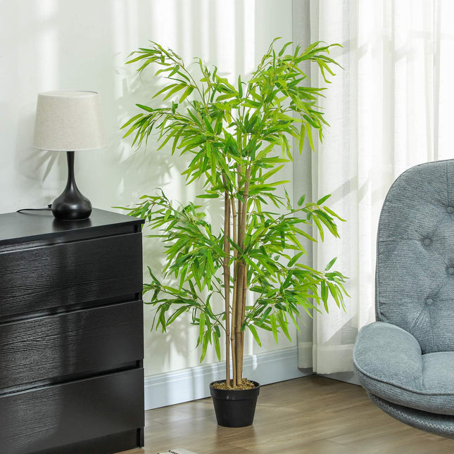 Artificial bamboo plant 150cm with pot for home and office decoration