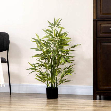 Artificial Bamboo Plant, 90 cm, 504 Leaves, Indoor Decor