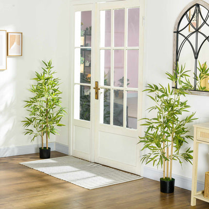 Artificial Bamboo Plant Set, 3 Stems, 120 cm, Green