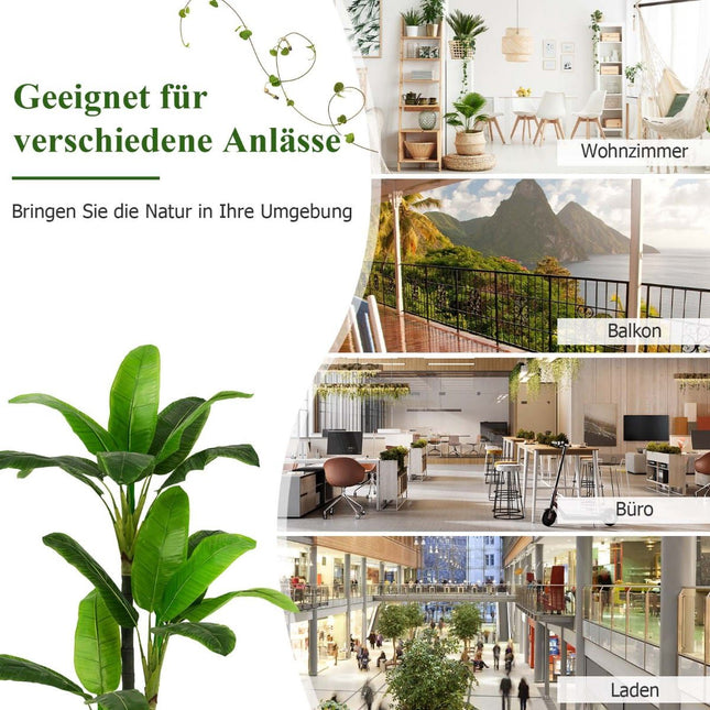 Artificial Banana Tree, 150 cm, 18 Leaves, PEVA Material