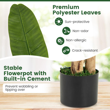 Artificial Bird of Paradise Plant Tree, 63 Inch, 18 Leaves