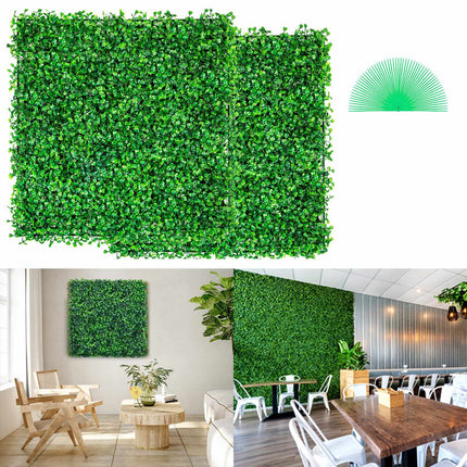 Artificial Boxwood Panels 12-Pack 10x10 In, UV Protected