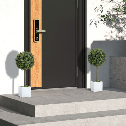 Artificial Boxwood Topiary Set, 45cm, UV-Resistant