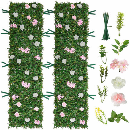 Artificial Boxwood Wall Panels, 2-Pack, 2 x 8 Ft