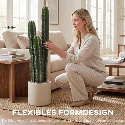 Artificial Cactus Plant, 95 cm, With Pot, Indoor Decor