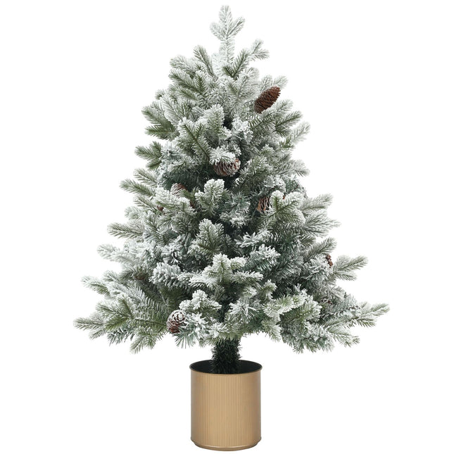 Artificial Christmas tree, 100cm, snowy, flame retardant
