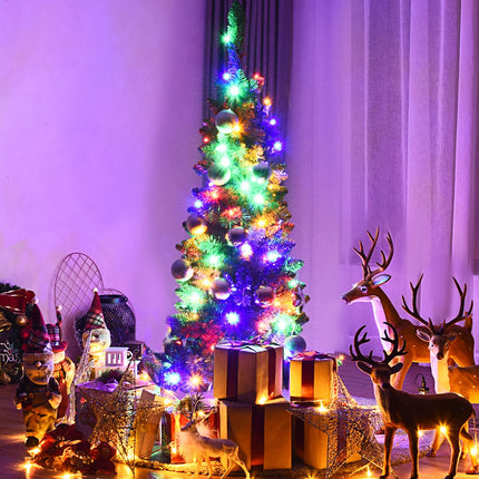 Artificial Christmas Tree 135 cm, 150 LED Lights, Metal Stand