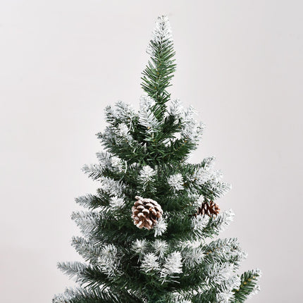 Artificial Christmas Tree, 150 cm, Snowy Branches, Pinecones