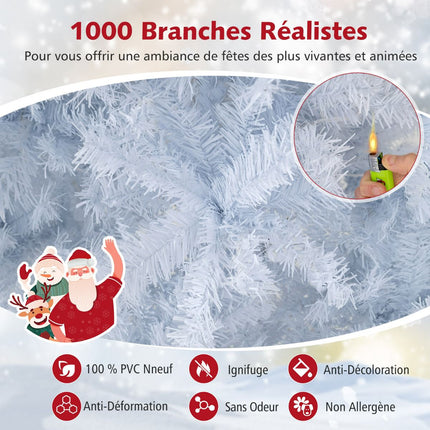 Artificial Christmas Tree 180cm, Pre-Lit 280 LED, Hinged