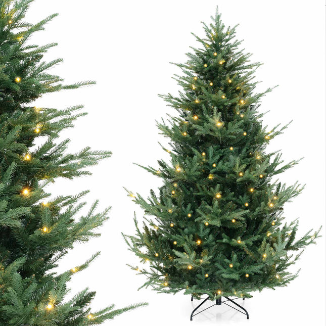 Artificial Christmas Tree 210 cm, 340 Warm White LEDs, 8 Modes