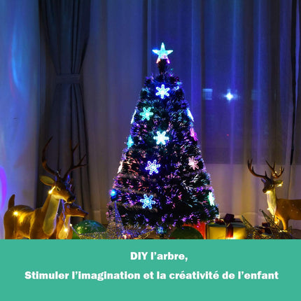 Artificial Christmas Tree 210 cm, 40 LED Lights, Stand