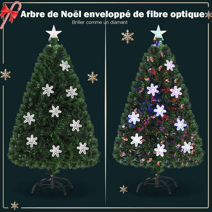 Artificial Christmas Tree 210 cm, 40 LED Lights, Stand