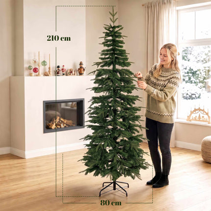 Artificial Christmas Tree, 210 cm Fir with Hinged Branches