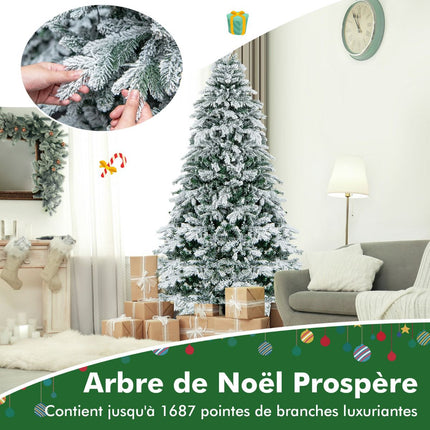 Artificial Christmas Tree 210 cm, Pre-Lit 300 Warm LEDs