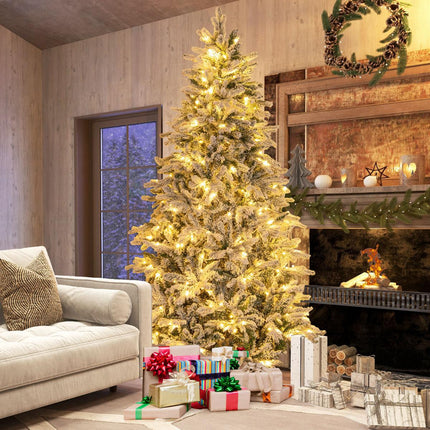 Artificial Christmas Tree 210 cm, Pre-Lit 300 Warm LEDs
