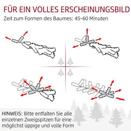 Artificial Christmas Tree 210 cm with Snow and 800 Branches