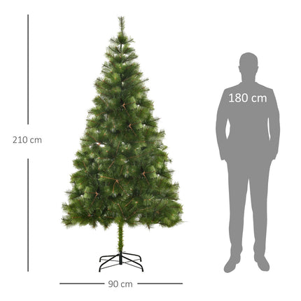 Artificial Christmas tree 2.1M, dense branches, easy installation