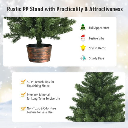 Artificial Christmas Tree 60 cm, Potted, 50 Tips, PE