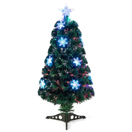 Artificial Christmas Tree 90 cm, Fiber Optic, 12 LED Stars