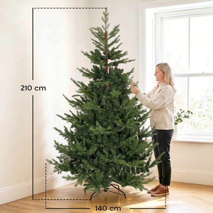 Artificial Christmas Tree, Realistic, 210cm, Green