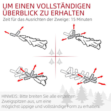 Artificial Christmas Tree, Snowy Branches, 180 cm, Green