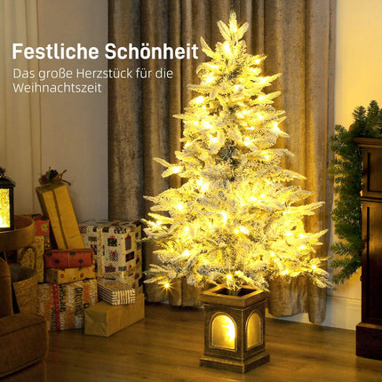 Artificial Christmas Tree, Snowy Look, 100 LEDs, 8 Modes