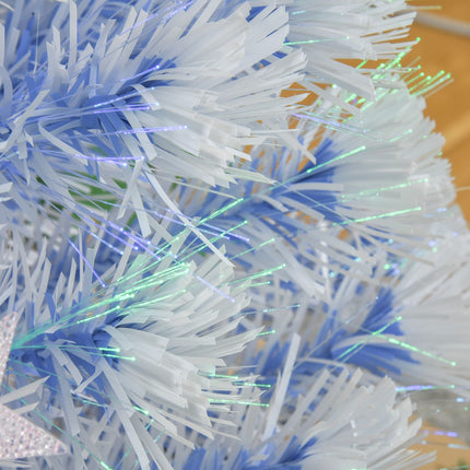 White & Blue Christmas tree, 120 cm, PVC with 3 LED lights