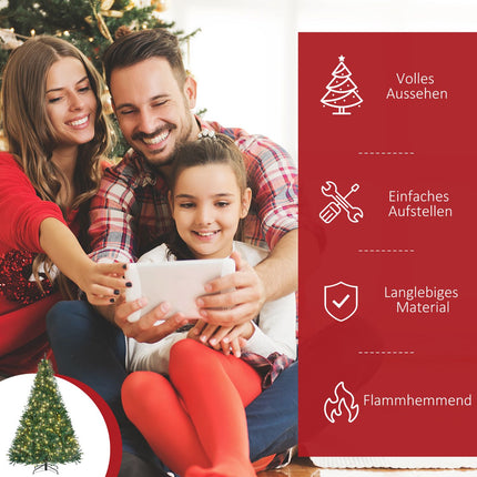 Artificial Christmas Tree with 700 LED Lights, 2.1m Tall