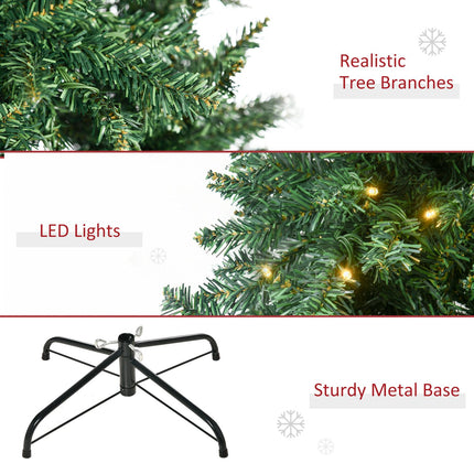 Artificial Christmas Tree with 700 LED Lights, 2.1m Tall