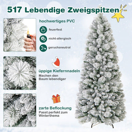 Artificial Christmas Tree with Lights, 180 cm, Green