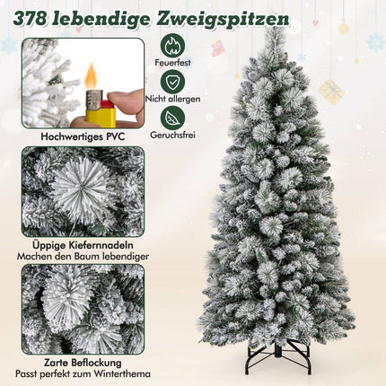 Artificial Christmas Tree with Lights Festive Tree Artificial Tree for Home Green 150 cm