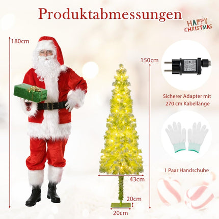 Artificial Christmas Tree with Lights, Snow, 150 cm