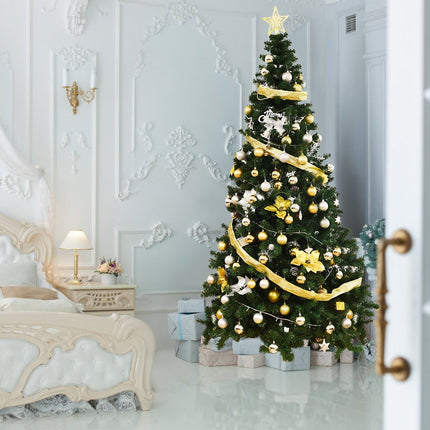 Artificial Christmas Tree with Metal Stand, 240 cm, PVC