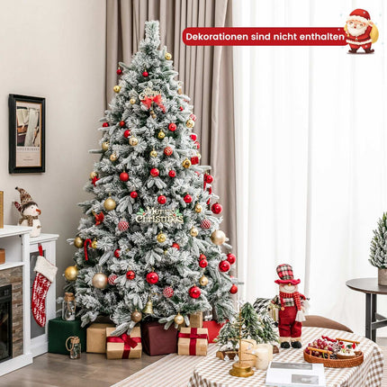 Artificial Christmas Tree with Snow, 215 cm, 300 LED Lights