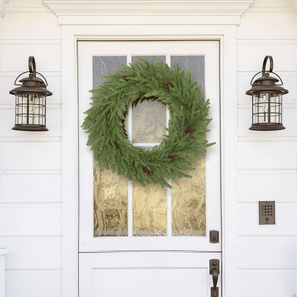 Artificial Christmas Wreath with Cones, 60 x 15 cm