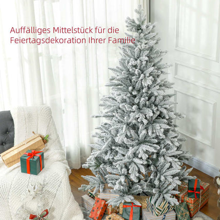 180 cm artificial Christmas tree, snowy, collapsible metal stand