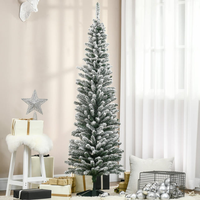 180 cm artificial Christmas tree, frosted with snow, 390 tips
