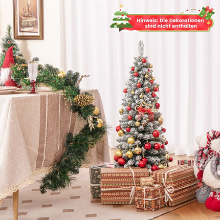Artificial Christmas tree pencil 120 cm Christmas tree with snow green