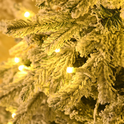 Artificial Christmas tree with lights, 180 cm, snow effect