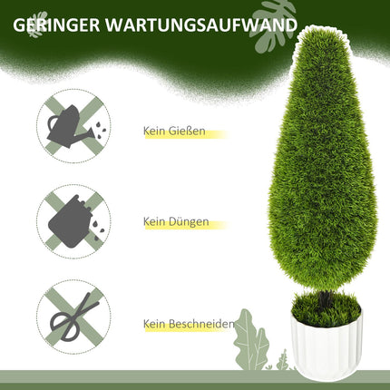 Artificial cypress trees with moss - Set of 2.90 cm