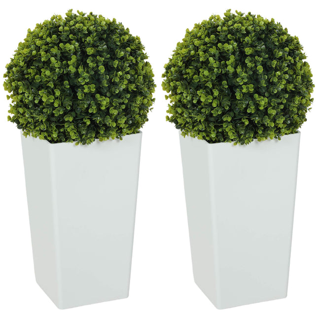 Set kunstmatige eucalyptusbollen, 65 cm, UV-beschermd, groen