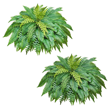 Artificial Ferns, 48 In Spread, 67 Fronds, Set Of 2