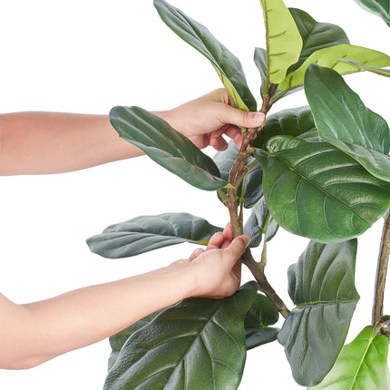 Artificial Fiddle Leaf Fig Tree, 5 Ft, Anti-Tip Pot
