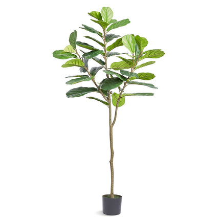 Artificial Fiddle Leaf Fig Tree 6 ft, PE, Anti-Tip Pot