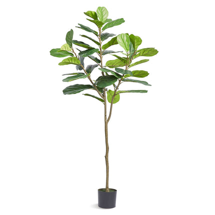 Artificial Fiddle Leaf Fig Tree 6 ft, PE, Anti-Tip Pot