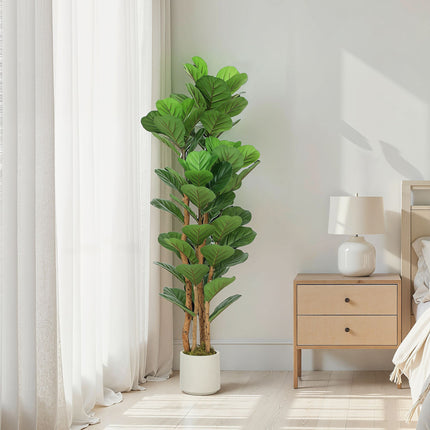 Artificial Fiddle Leaf Fig Tree, 71 Leaves, 150 cm Tall