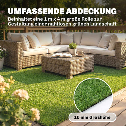 Artificial Grass 100x400cm, Self-Draining, 10mm Height