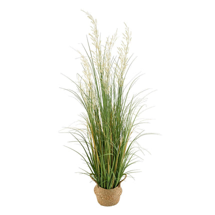 Artificial Grass Plant, 47-Inch Potted Reed Flowers