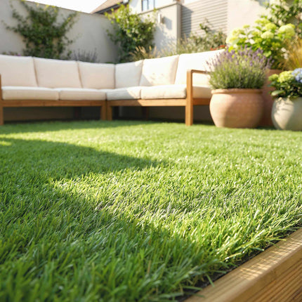 Artificial Grass Tiles Set, 22 Pieces, 30x30 cm, Drainage System